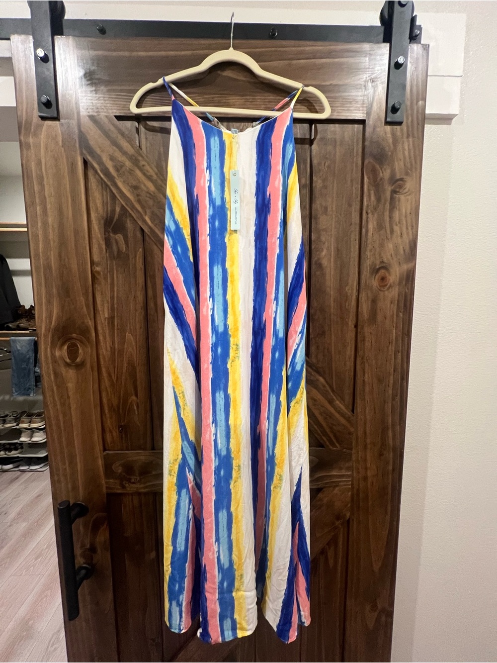 BRAND NEW Colorful Vertical Stripe Maxi Dress